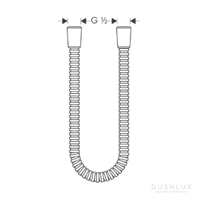 Axor Шланг для ручного душа, металлический 1,60 м, цвет: хром, 28116000 ...