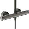Ideal Standard Ceratherm T125 Душевая система, с термостатическим смесителем, душевая лейка stick, верхний душ Ø30см., поворотный держатель верхнего душа, настенный кронштейн, шланг для душа IdealFlex 175см., цвет: PVD Magnetic Grey (Магнит)