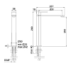 Treemme 3.6mm Смеситель для раковины, 1 отв., цвет: нержавеющая сталь