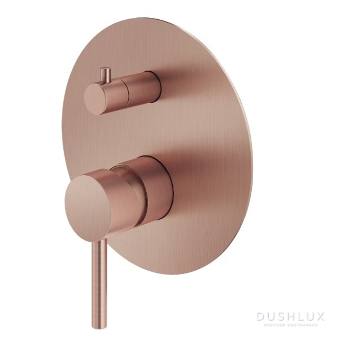 Фото Plumberia Selection IXO Смеситель для душа, встраиваемый, на 2-3 выхода, цвет: брашированая медь