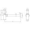 Gessi Technical accessories Сифон на 1 1/4", цвет: хром