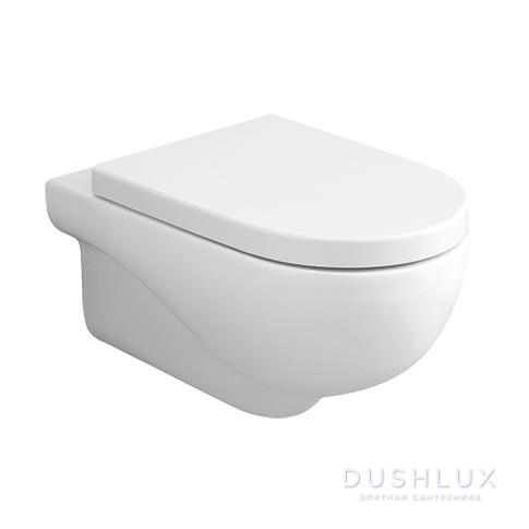 Фото AZZURRA NUVOLA Унитаз подвесной 55х35см, безободковый (easy clean), цвет: белый