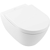 Villeroy&Boch Subway 2.0, Унитаз подвесной, с открытым смывным краем Compact, DirectFlush, горизонтальный выпуск, не подходит для установки со смывными кранами, 37x56см, цвет: белый