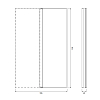 CEA Design SIXTY Зеркало 58.6/30.5x90см, подвесное, с мраморным фасадом, цвет: Black Ivory Satin/Travertino Titanio