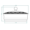 THG MARQUISE BLANC DECOR PLATINE Китайская лакированная коробка с белой керамической крышкой Ø180 мм., big size, декор платина, цвет: серебро