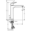 Hansgrohe Focus  Смеситель для раковины с донным клапаном, на 1 отв., излив 185мм, h231мм, цвет: хром