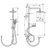 Hansgrohe Vernis Blend Душевая стойка с верхним душем 200 1jet Reno, цвет: матовый черный