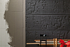 Mutina Bas Relif Керамогранит 18х54см, универсальный, неглазурованный, цвет: cloud relief nero