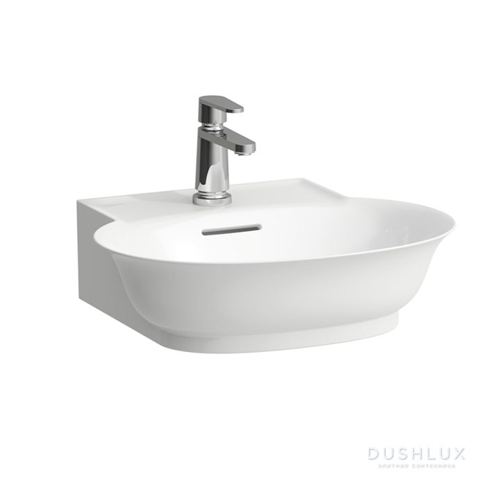 Фото Laufen New Classic Раковина-мини 50х45х17 см, без отв., накладная, с переливом, цвет: белый матовый