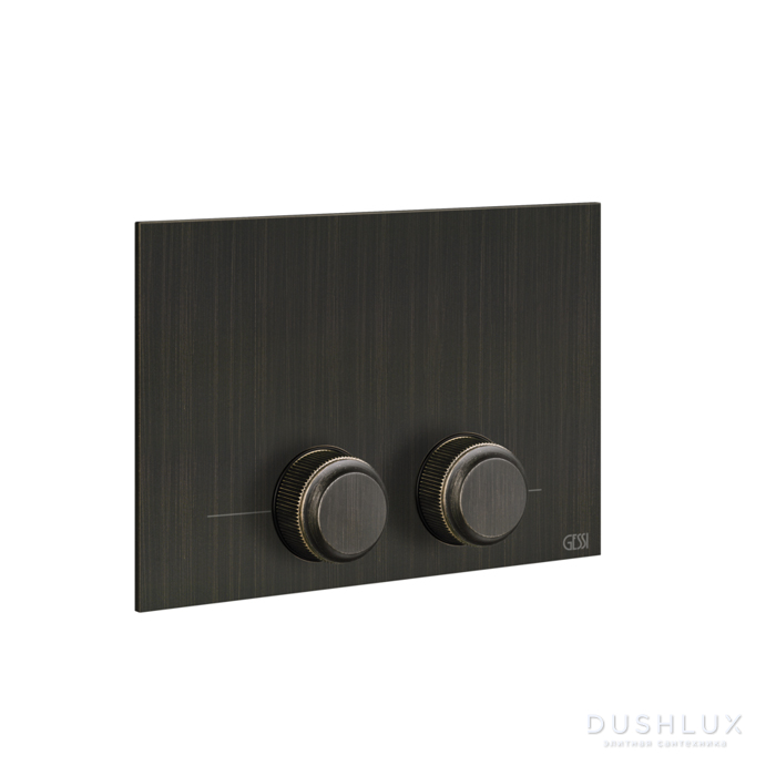 Фото Gessi Venti20 Клавиша смыва для унитаза двойная, для инсталляций TECE, цвет: Aged Bronze