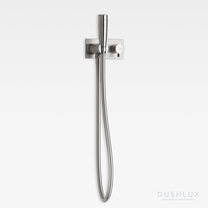 Фото Armani Roca Island Гигиенический душ, встраиваемый, шланг 800мм, цвет: brushed steel