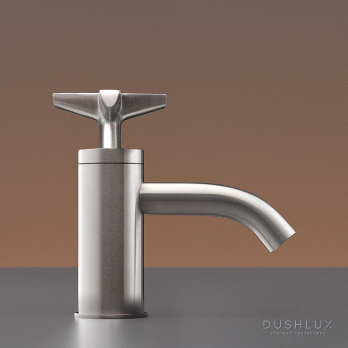 Фото CEA Design CROSS Кран для раковины, 1 отв., цвет: нержавеющая сталь