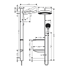Hansgrohe Showerpipe Душевая система 1jet (верхний душ, штанга, ручной душ, полочки), цвет: белый матовый