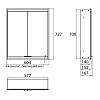 EMCO Prime2 Зеркальный шкаф 60x70см., с подсветкой, встраиваемый, 2 двери, 2 полки, розетка, цвет: черный
