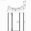 Burlington Britton Дверь на петлях 170x76см., цвет: хром