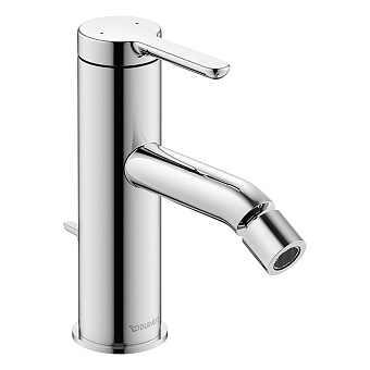 Duravit C.1 Смеситель для биде, 1 отв., с донным клапаном, излив 121мм, цвет: хром