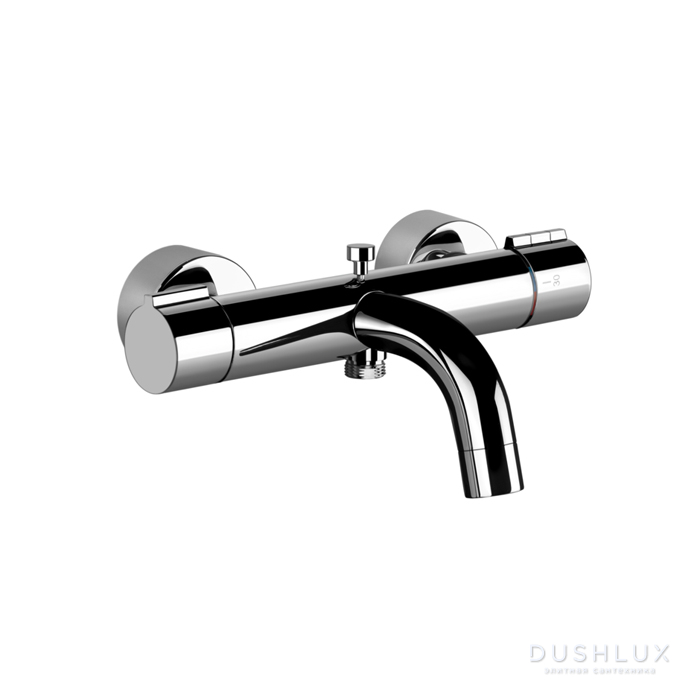 Фото Gessi Emporio Via tortona Смеситель для ванны,, подвесной, термостатический, с автоматическим переключателем ванна-душ, цвет: хром