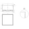 Salini Armonia Square 02 Раковина 45x45x25см., без отв., накладная, S-Sense, цвет: белый глянцевый