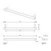 Decor Walther Bar Полотенцедержатель 80см., подвесной, цвет: сталь матовая