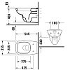 Duravit D-Code Унитаз 35x54см., подвесной, цвет: белый