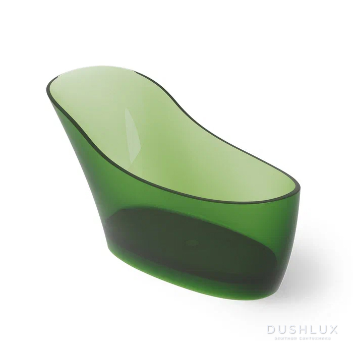 Фото Dea Design Elegant Ванна 169x75x88см., отдельностоящая, Glasstech, прозрачная смола, цвет: Emerald R3