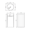 Dea Design Раковина 48x45.6x90см., напольная, без отв., цвет: royal blue