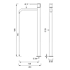 CEA Design LUTEZIA Смеситель для раковины, высокий, 1 отв., цвет: нержавеющая сталь