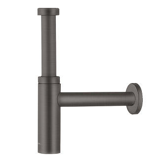 Hansgrohe Flowstar Сифон для раковины, дизайнерский, 1/4’ от стены 330 мм, цвет: шлифованный черный хром