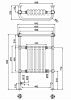 Burlington Полотенцесушитель 64.2x95x23.5см, цвет: Trafalgar