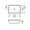 Villeroy&Boch Loop&Friends Раковина 61.5x38см., без отв., под столешницу, с переливом, цвет: альпийский белый