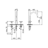 Dornbracht Tara Смеситель для раковины, на 3 отв., с донным клапаном, цвет: Шампанское
