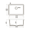 Omoikiri Torishima 67-U/I Кухонная мойка 67.3x27,9x48,3см.,встраиваемая, цвет: белый глянцевый