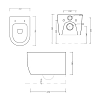 Artceram A16 Унитаз подвесной 36x52см, безободковый, saniglaze, the.reel, цвет: brown tortora