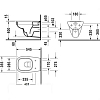 Duravit D-Code Комплект: подвесной унитаз 253509 35.5x54.5 см.+ сиденье без микролифта 006731, цвет: белый