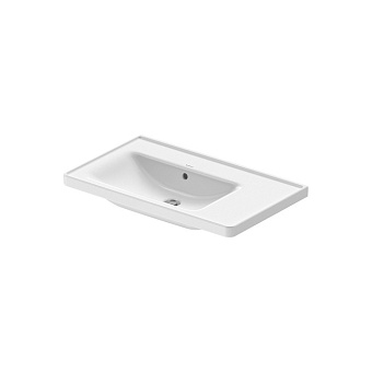 Duravit D-Neo Раковина 80x48 см, накладная, без отв., с переливом, цвет: белый