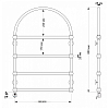 Secado Римини Полотенцесушитель 50x80 см, электрический, цвет: бронза
