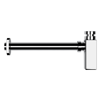 Gessi Eleganza Сифон для раковины квадратный, под донный клапан, цвет: хром