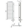 Neoinox Eco Полотенцесушитель 120x45см, электрический, тэн, цвет: белый матовый