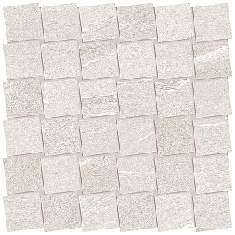 Ergon Stone Talk Керамогранит 30x30x0.95см, универсальная, неглазурованный, цвет: Mosaico Dado Martellata White naturale