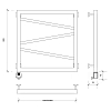 Secado Мирано Полотенцесушитель 40x60 см, электрический, цвет: черный матовый