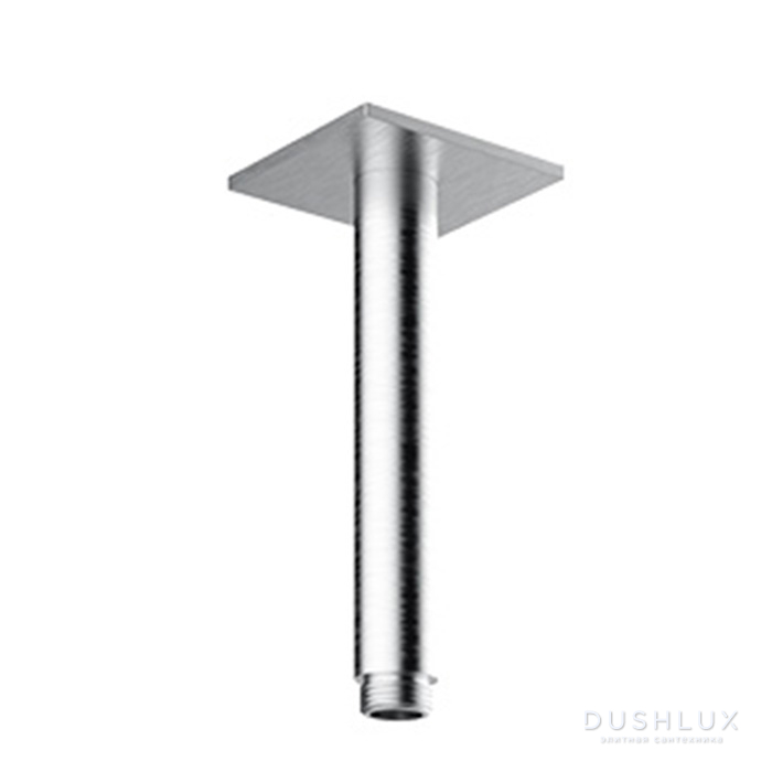 Фото Almar 316 Stainless Steel Кронштейн для верхнего душа, потолочный, 10 см с квадратным отражателем, цвет: нержавеющая сталь брашированная AISI 316