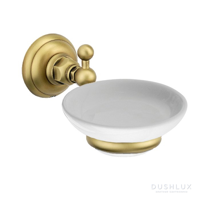 Фото Nicolazzi Classica Мыльница подвесная с настенным держателем, цвет: керамика/бронза