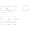 KNIEF Pearl Ванна 172x81x50см., со сливом, цвет: белый матовый