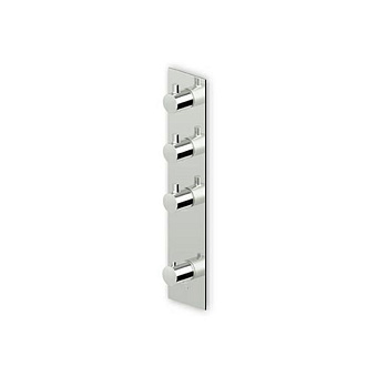 Zucchetti Pan Встроенный термостатический смеситель для душа, 1/2”, с 3 запорными клапанами, цвет: хром