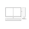 Emco Loft Зеркальный шкаф 120см., с подсветкой LED навесная модель, 2-дверки зеркальная задняя стенка
