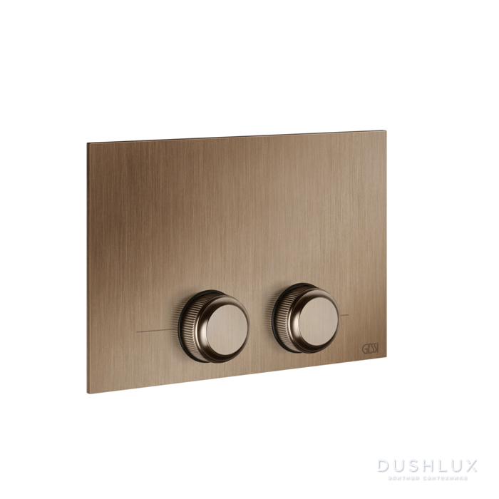Фото Gessi Venti20 Клавиша смыва для унитаза двойная, для инсталляций TECE, цвет: Copper Brushed PVD