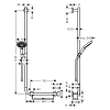 Hansgrohe Raindance Select S Душевой гарнитур с полочкой, левый, (ручной душ 120 3jet, душевая штанга 1100мм, шланг 160см, ползунок), цвет: хром
