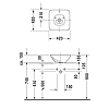 Duravit Starck 3 Раковина 42x42см., подвесная, 1 отв., цвет: белый