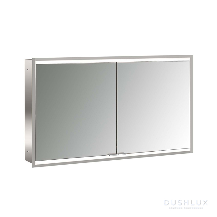 Фото Emco Prime Зеркальный шкаф 120см., с подсветкой LED2 Facelift встраив. модель, 2-дверки, IP 20 задняя панель цвет белый
