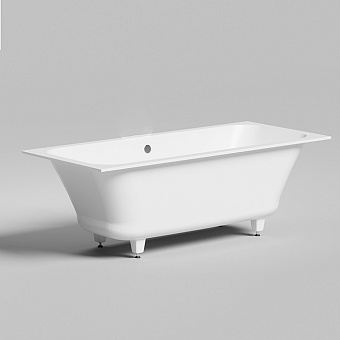 Salini Orlanda Axis 180 Встраиваемая ванна на ножках 170x75x60см, материал: S-Stone, цвет: белый матовый